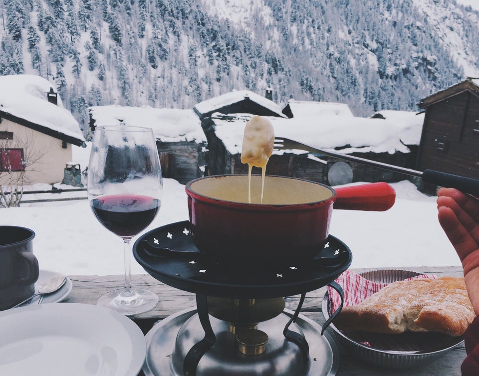Fondue at Chez Vrony with Matterhorn views