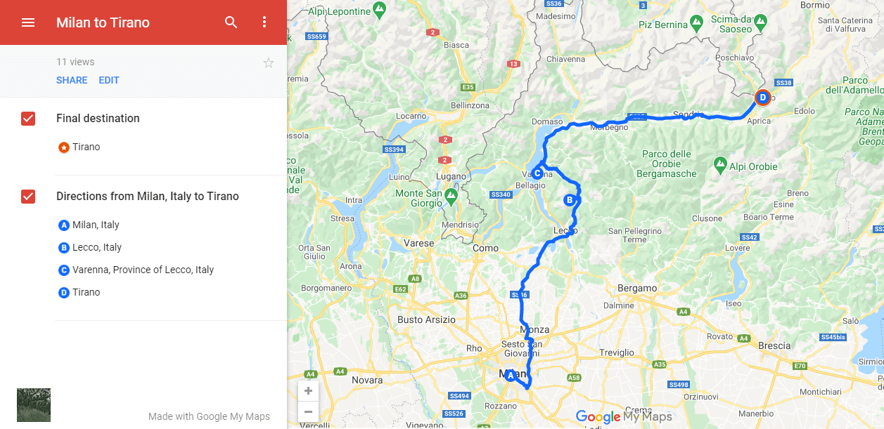 How to get from Milan to Tirano by train