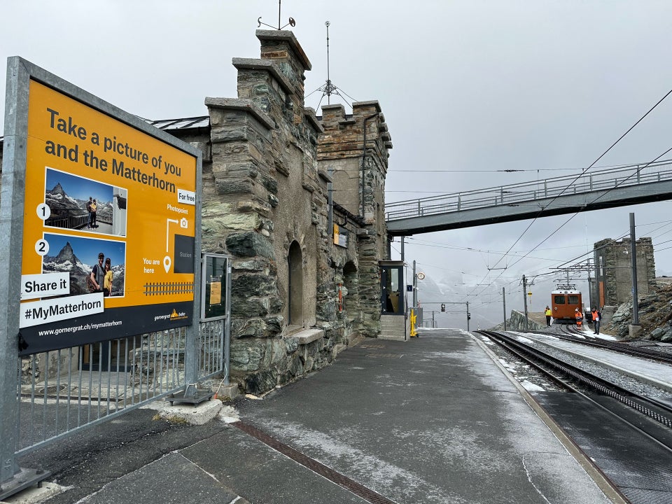 Gornergrat summit station at 3,089 metres with panoramic Alpine views