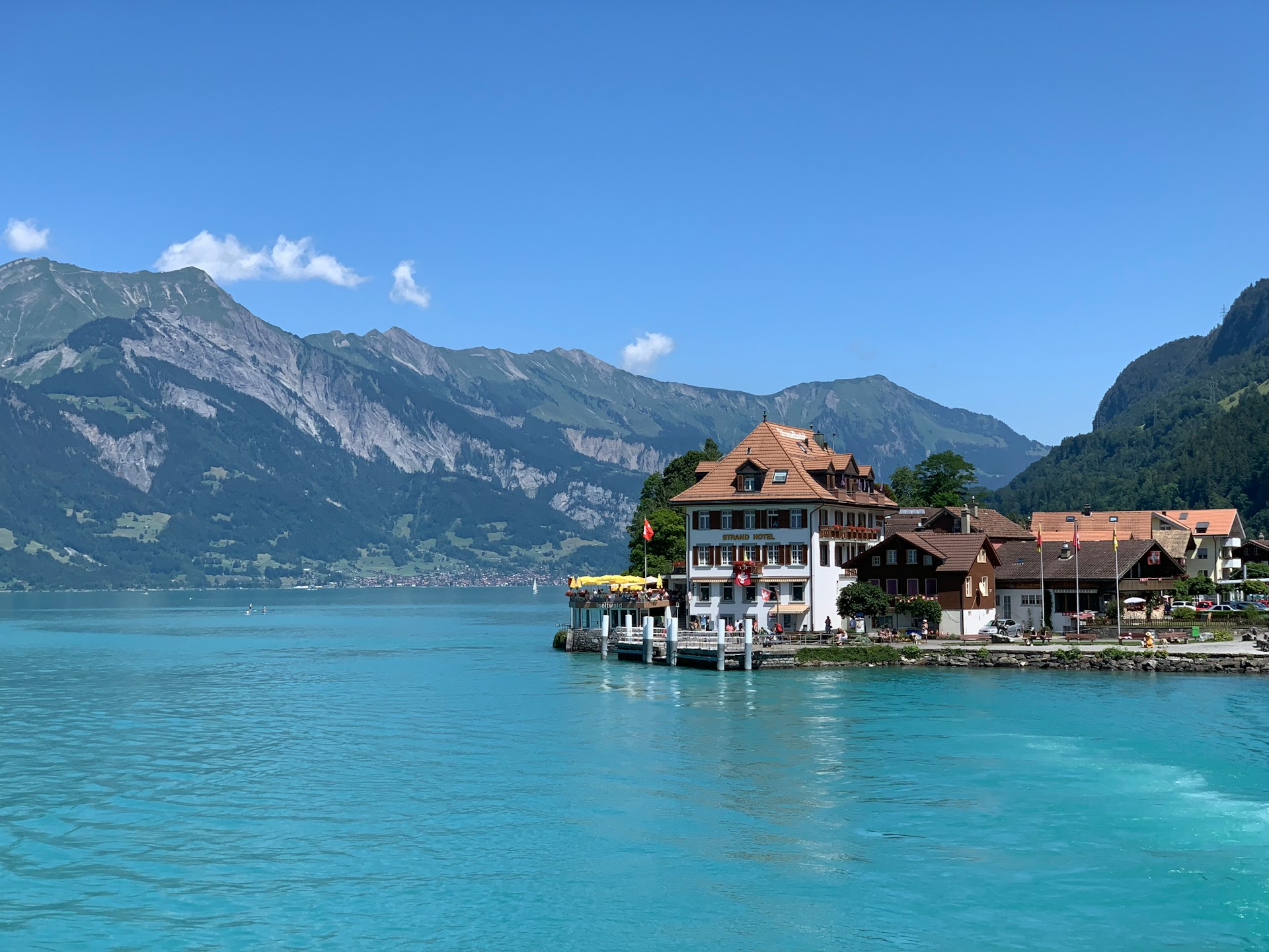 Interlaken between Lake Thun and Lake Brienz