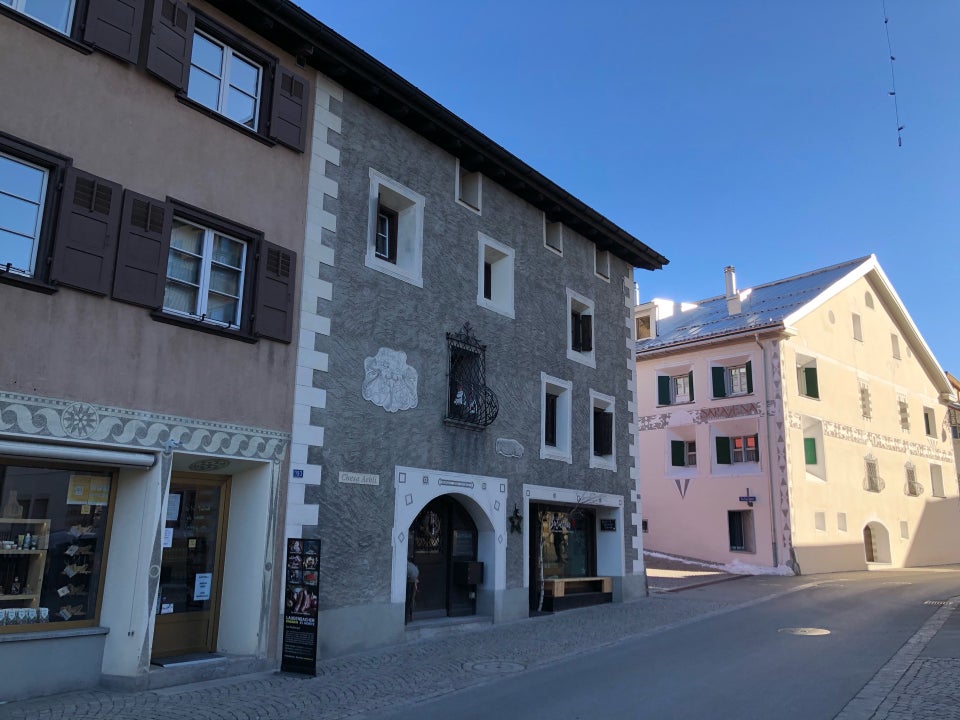 Pontresina village in the Engadin valley, gateway to the Morteratsch Glacier