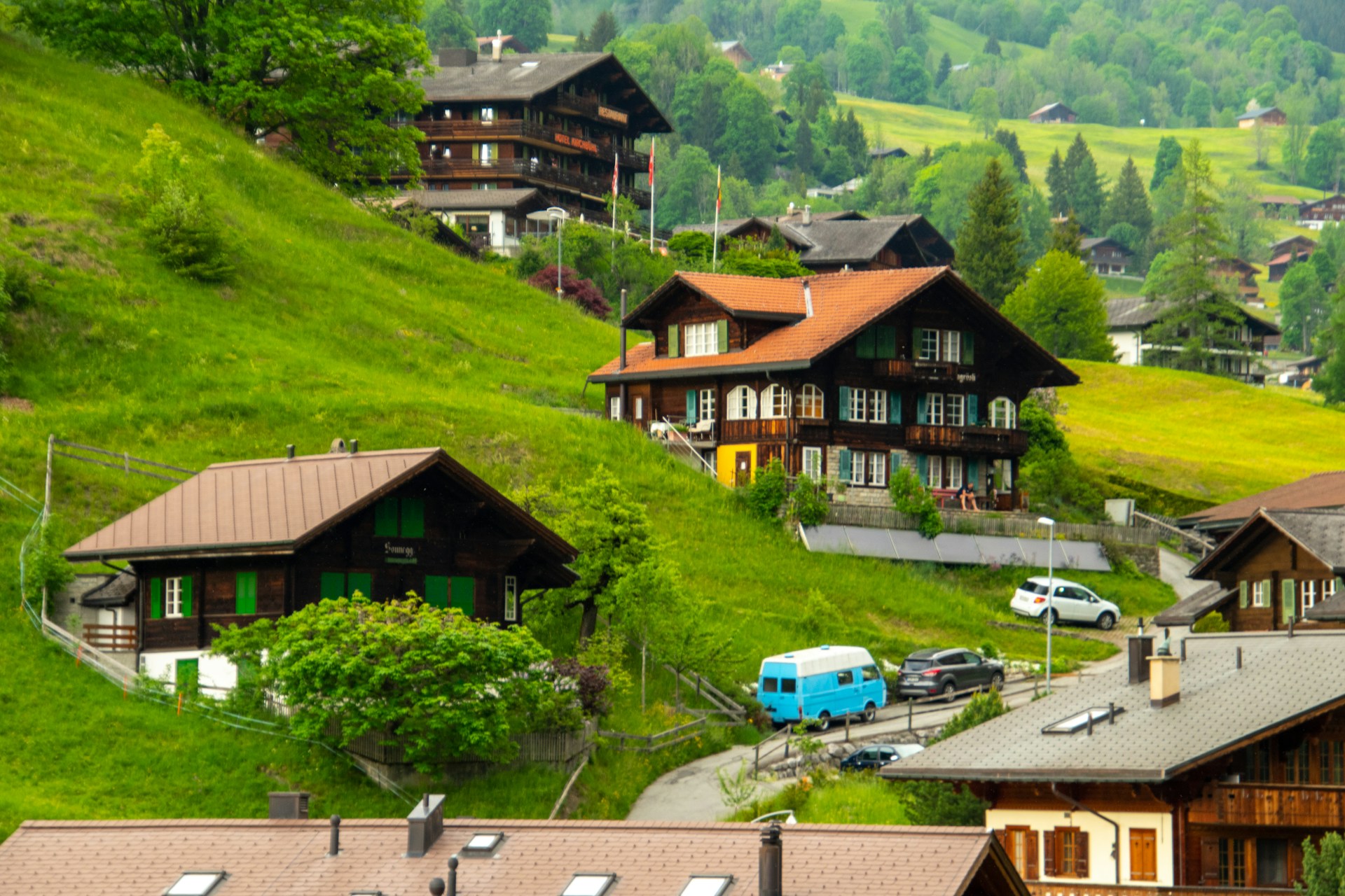 Grindelwald valley with the Eiger north face