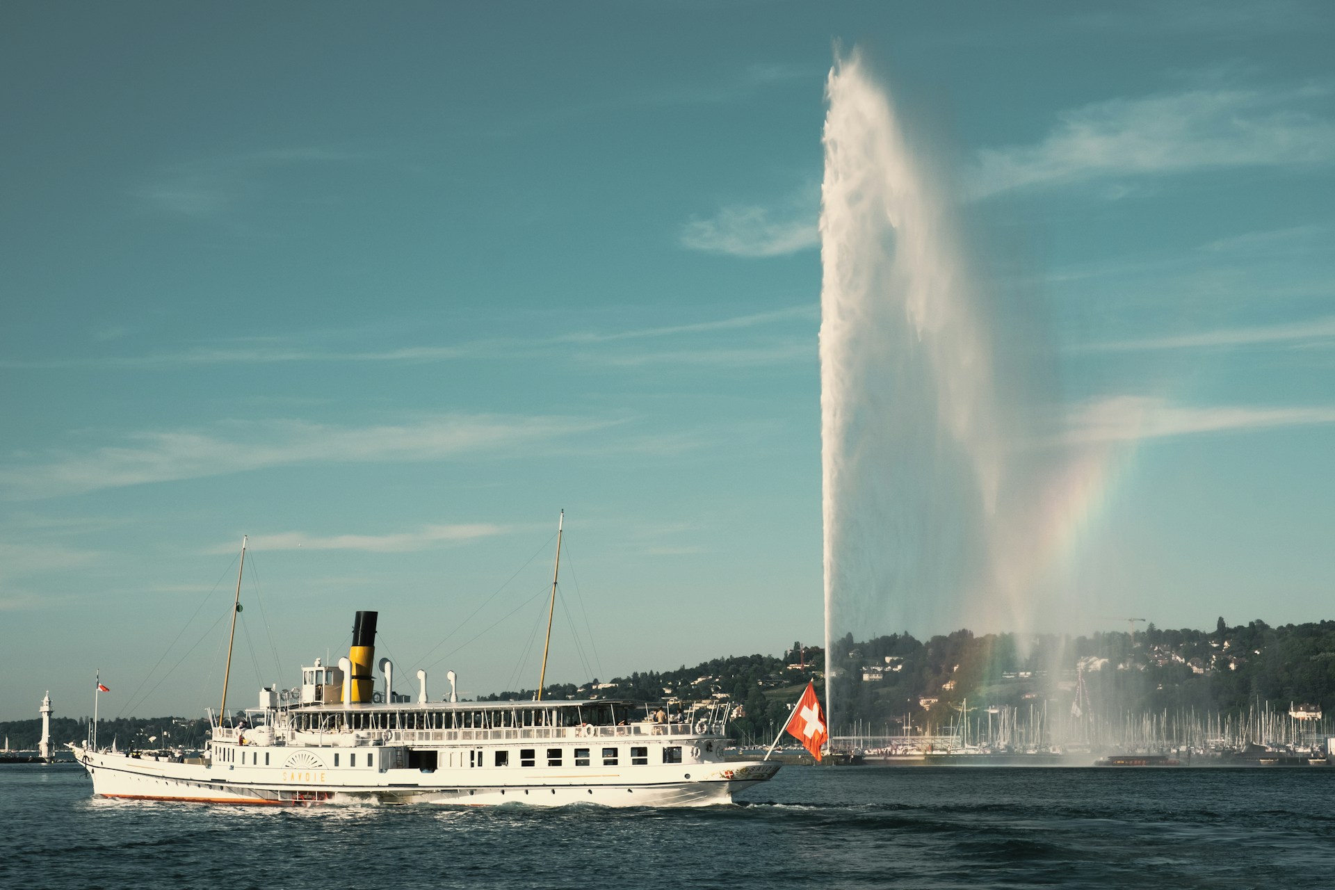 Geneva Jet d'Eau on Lake Geneva